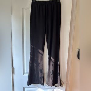 SHEIN black flare ribbed leggings
